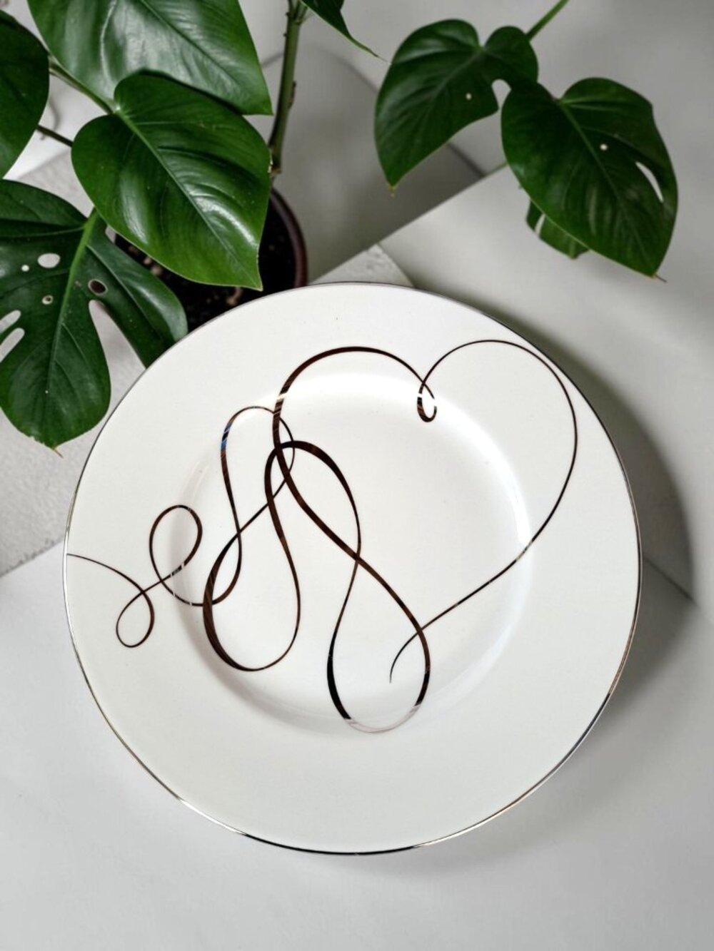 Mikasa Love Story Salad Plate 8 1/2” New -with bar code sticker attached